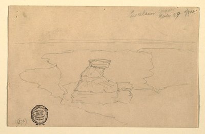 Disegno, Geyser, Excelsior, Parco di Yellowstone, 29 luglio 1892 da Thomas Moran